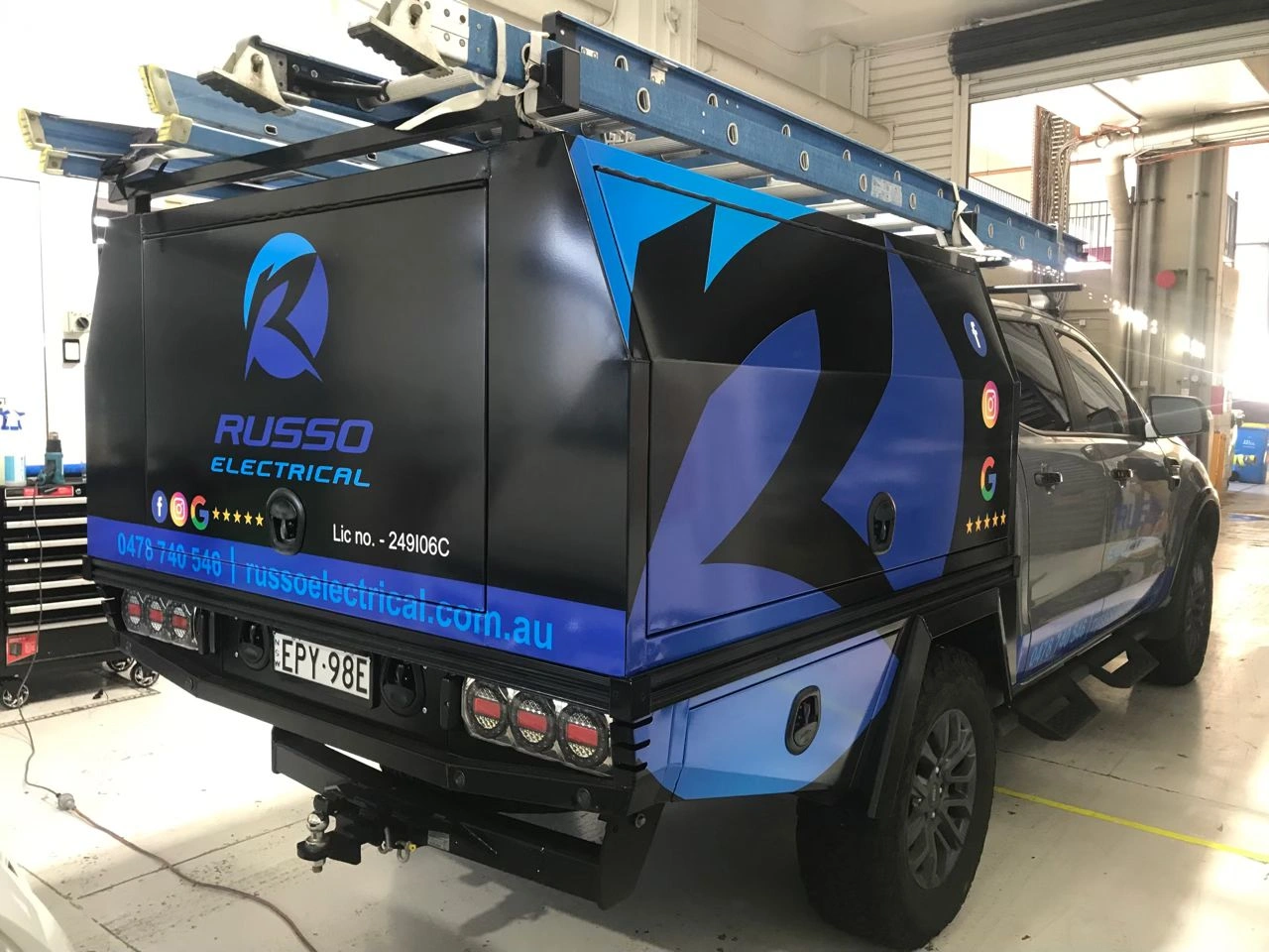 Russo Electrical service van